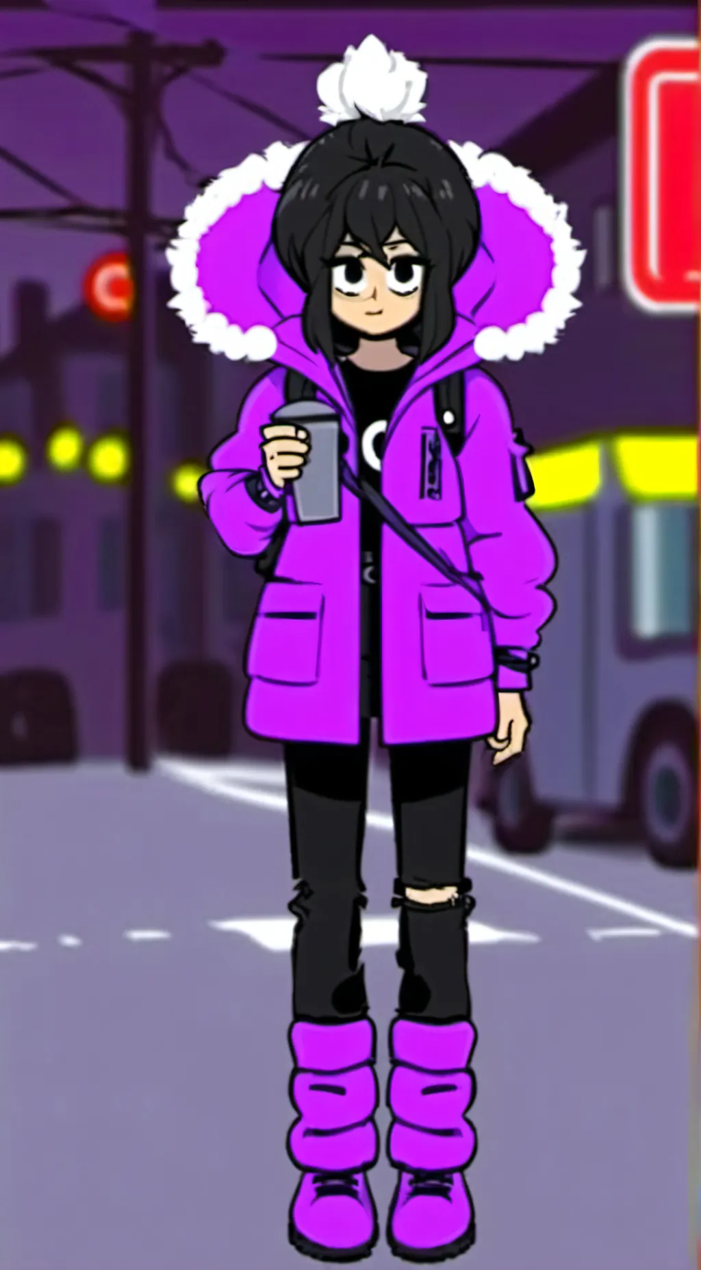 ai character: Checker background