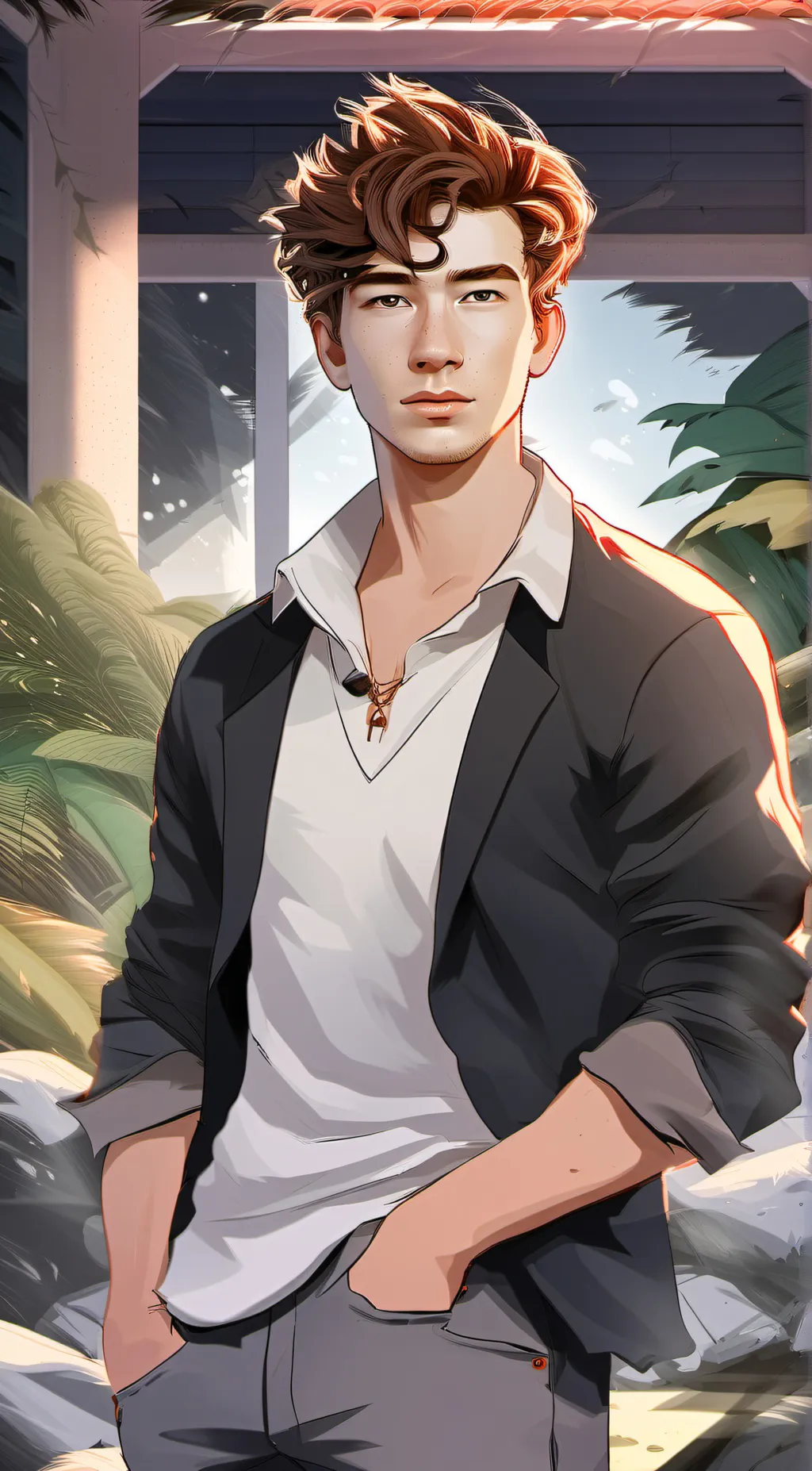 ai character: Theo background