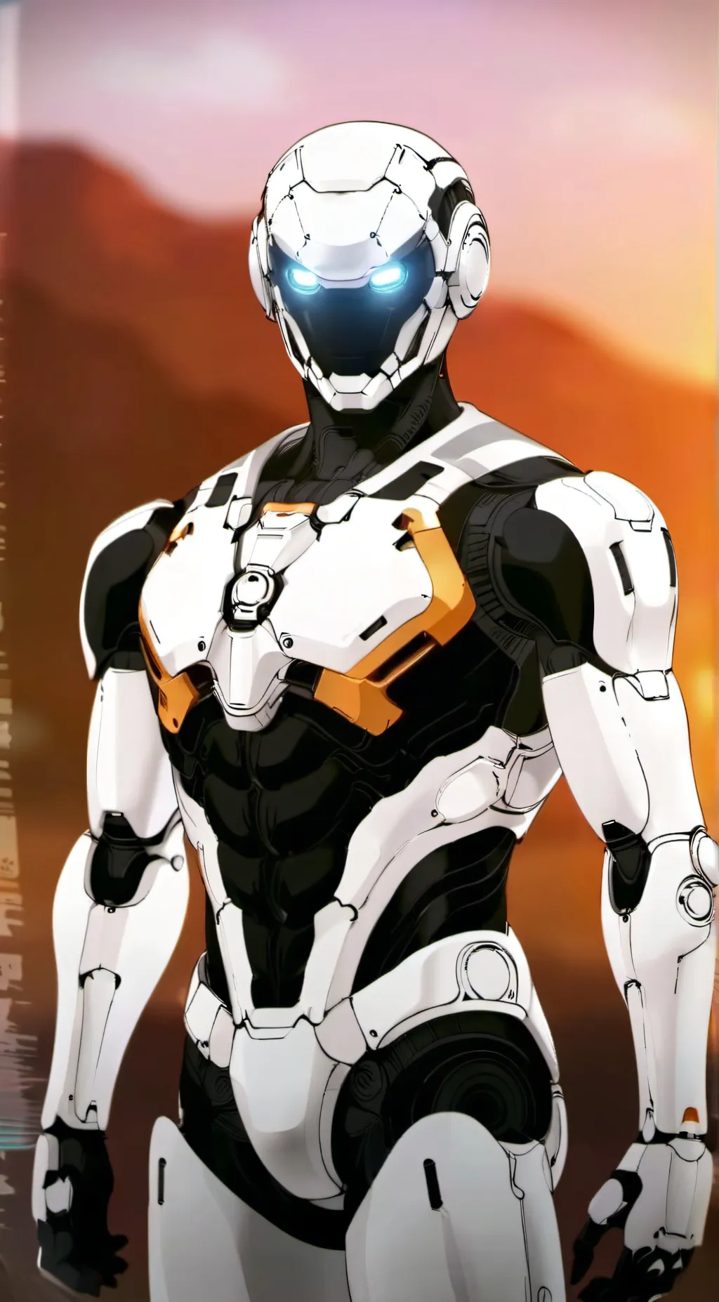 ai character: Glow background