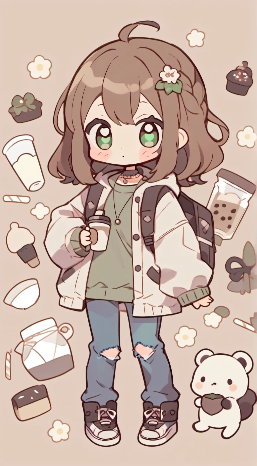 ai character: Katy background