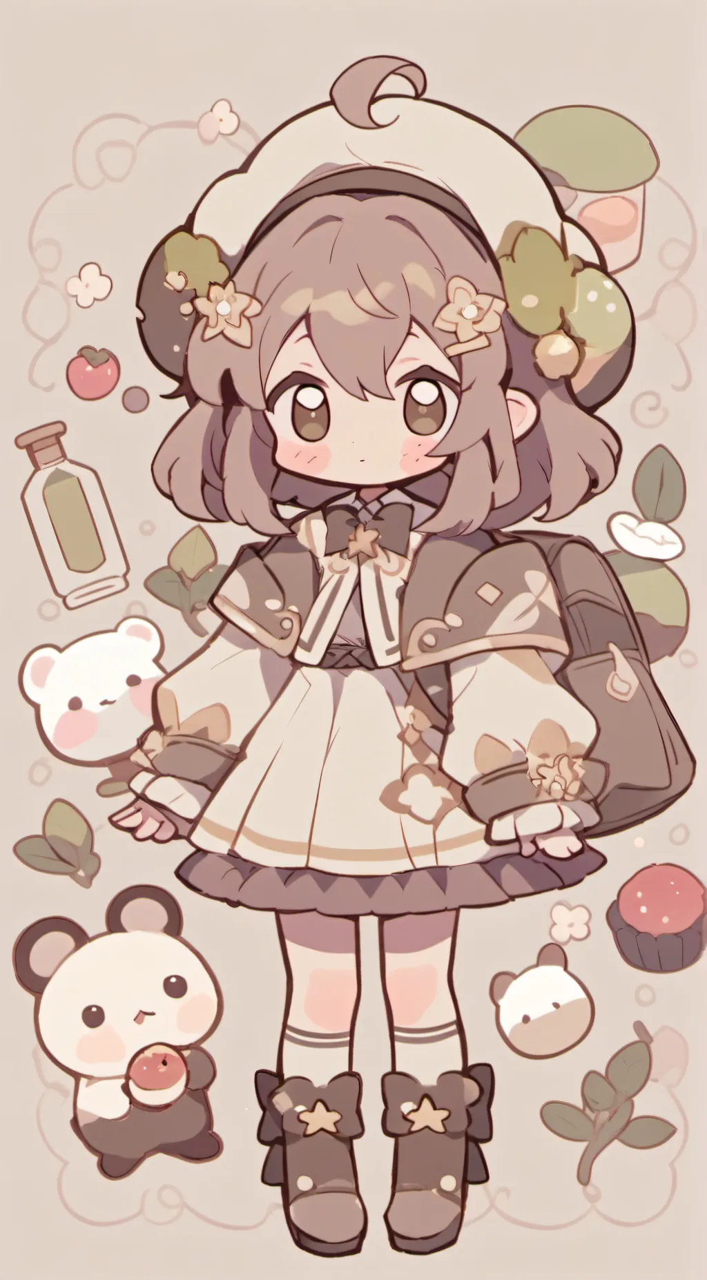 ai character: rose background