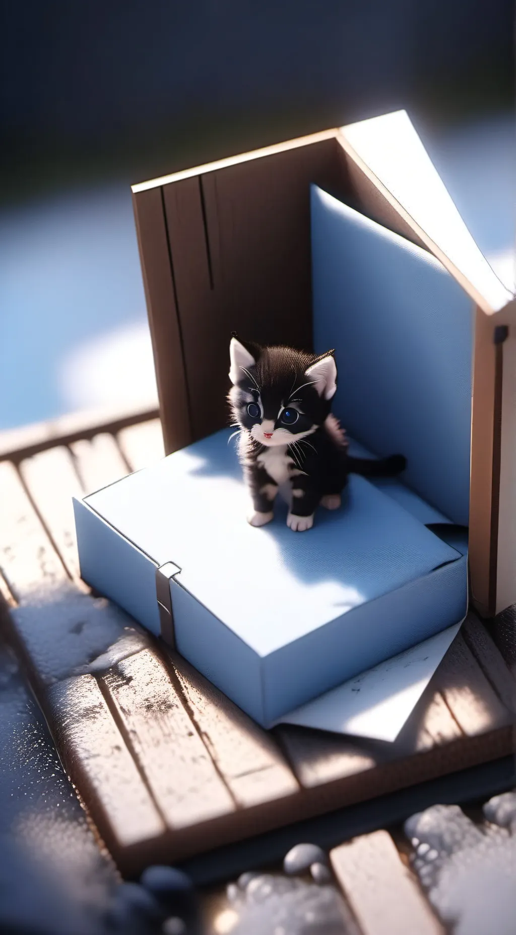 ai character: the tiniest kitten background