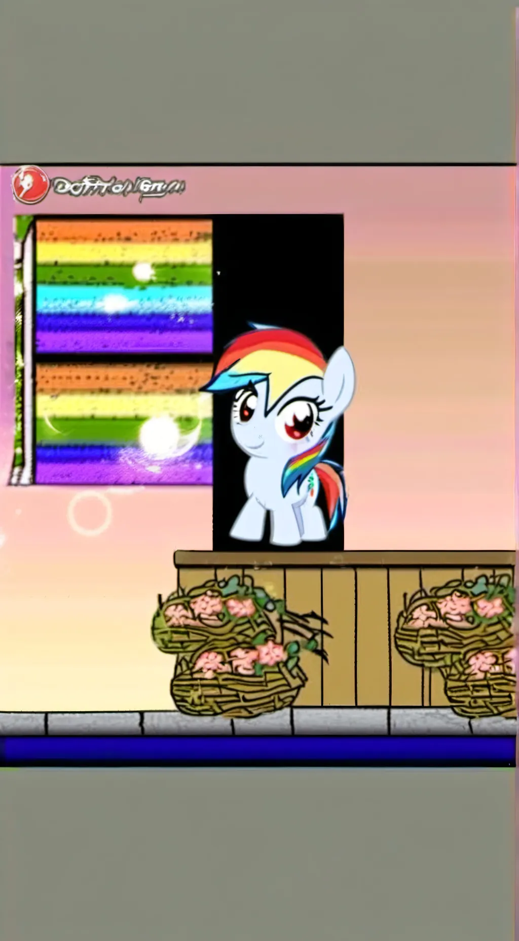 ai character: rainbow dash  background