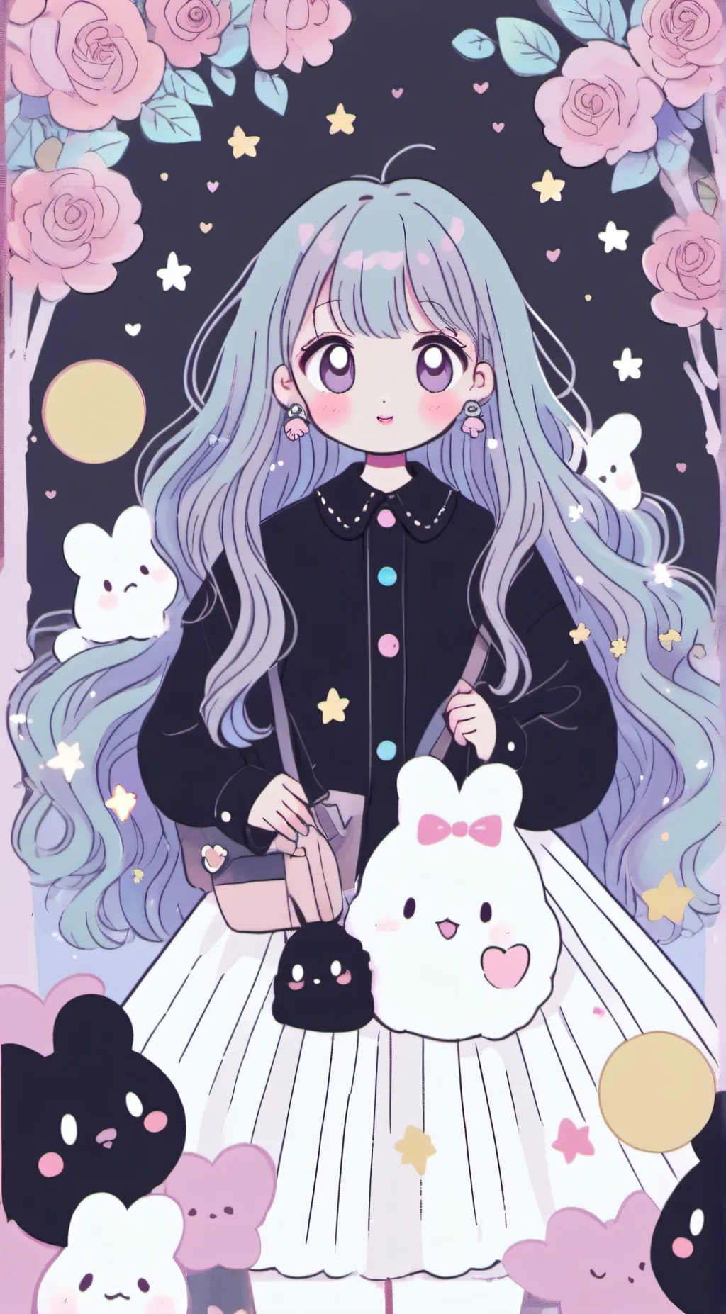 ai character: love girl background