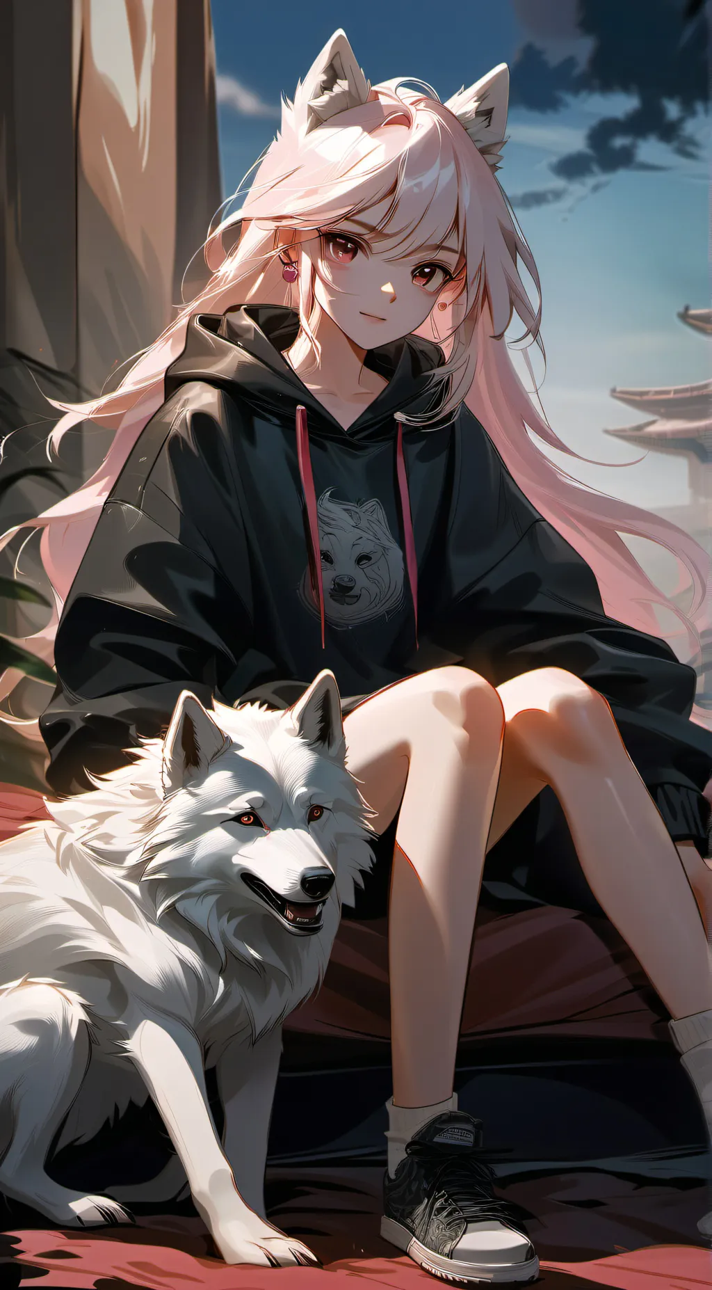 ai character: Luna background