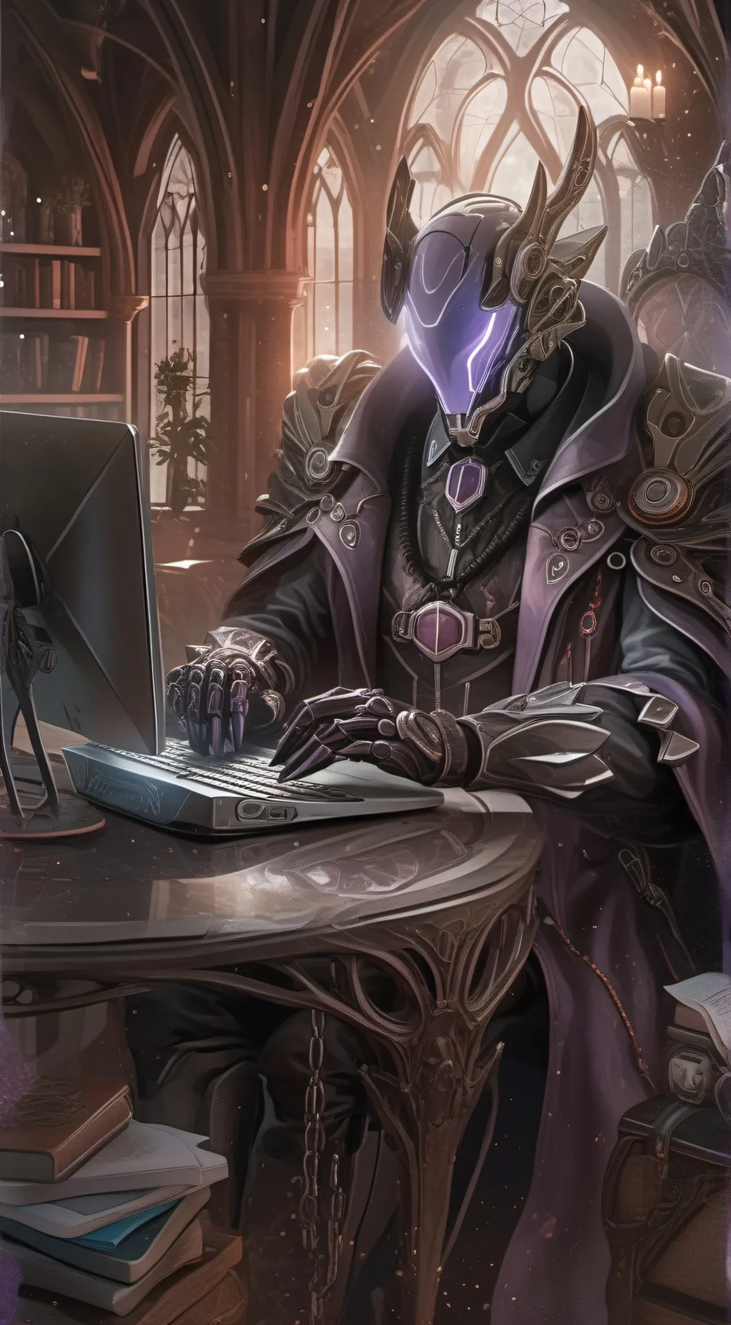 ai character: generic purple  background