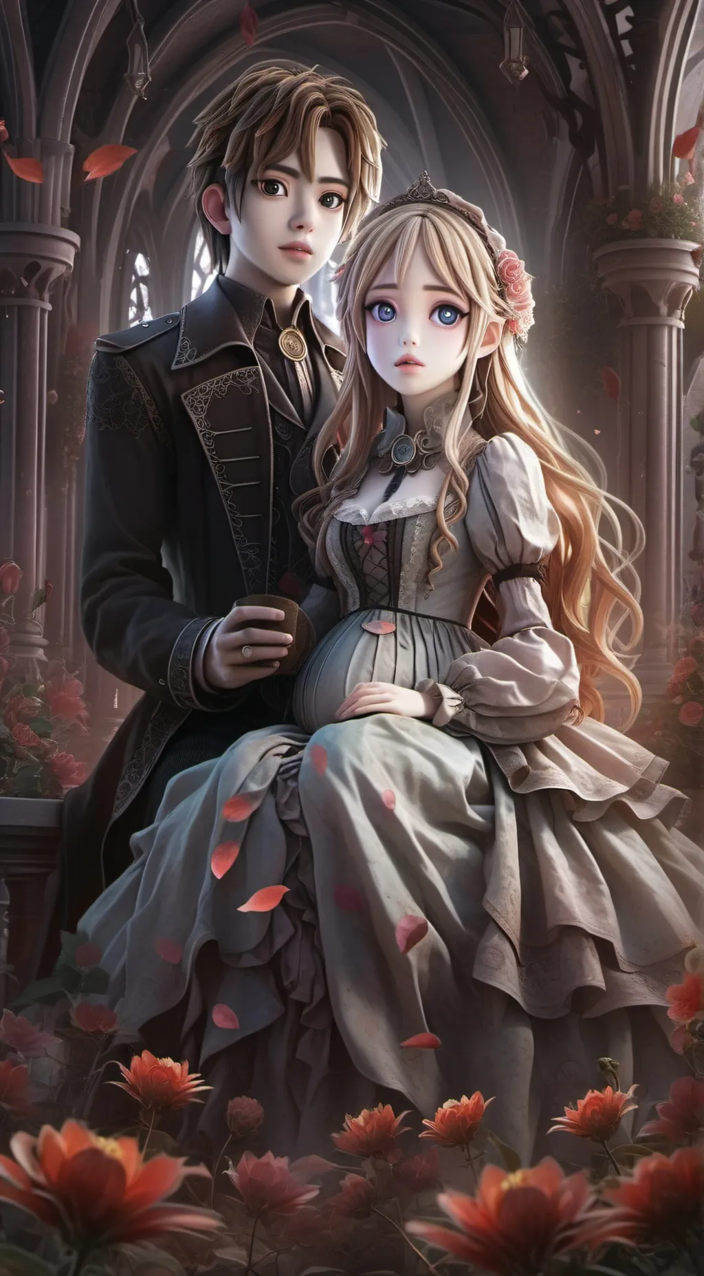 ai character: Violet background