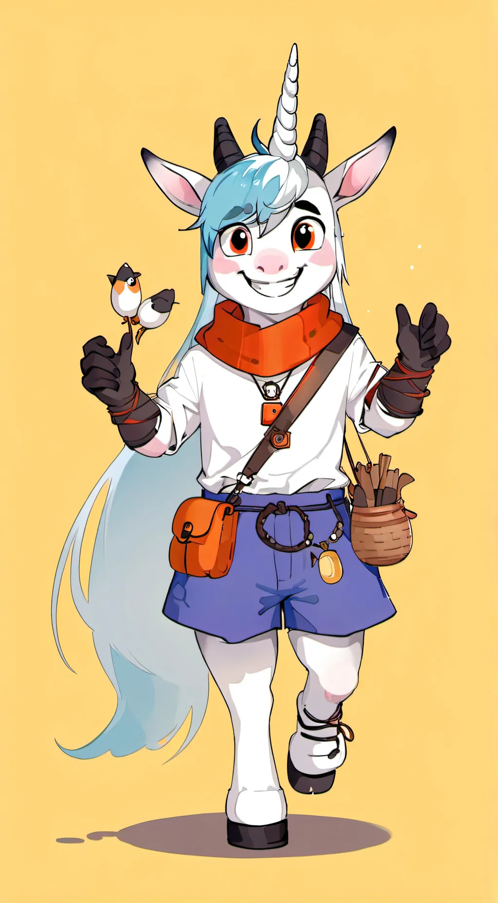 ai character: craftycorn background