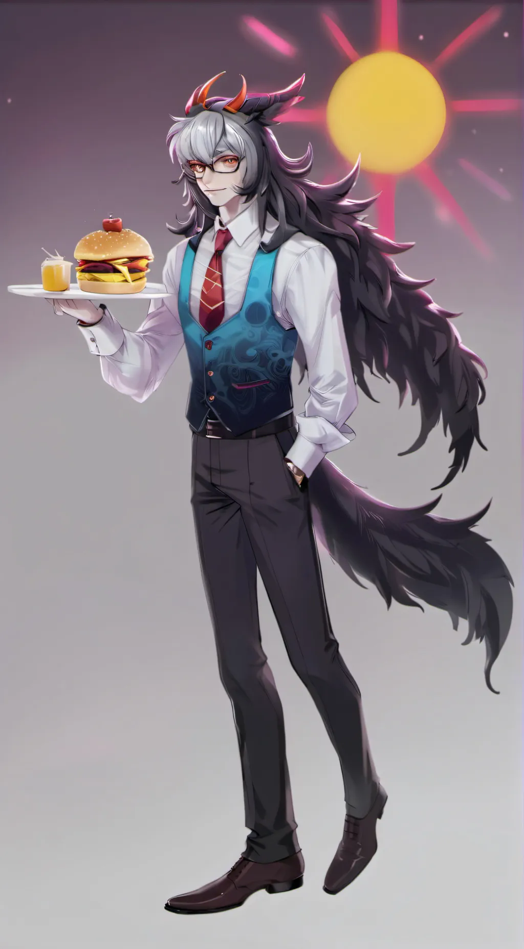 ai character: chikin nuggit background