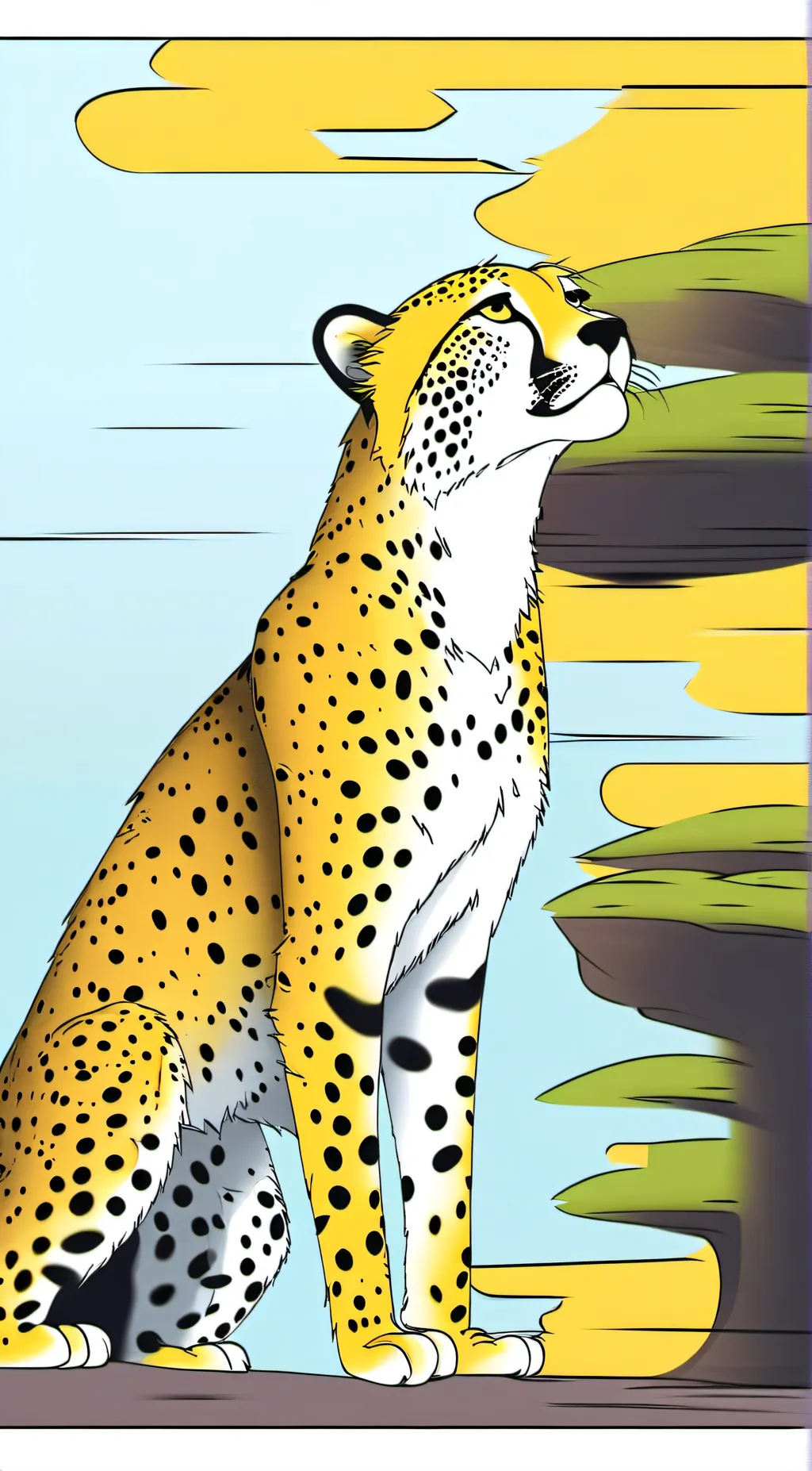 ai character: cheetah background