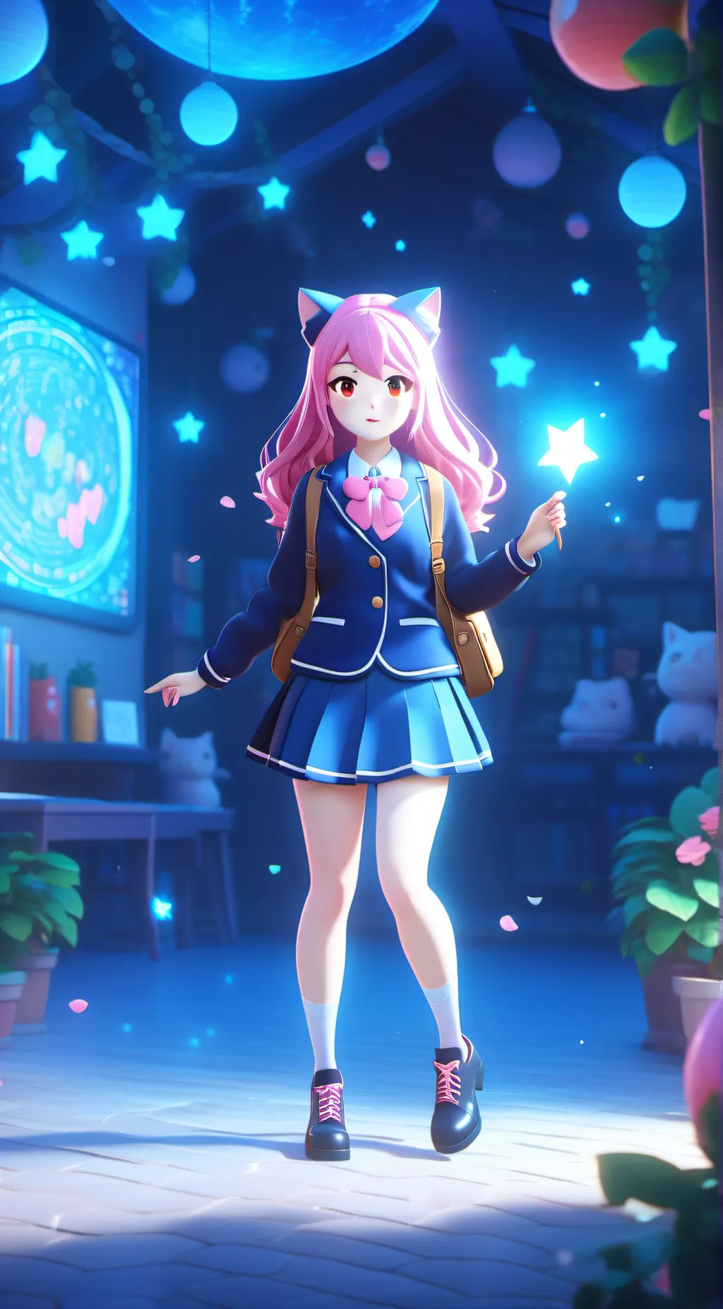 ai character: lady background