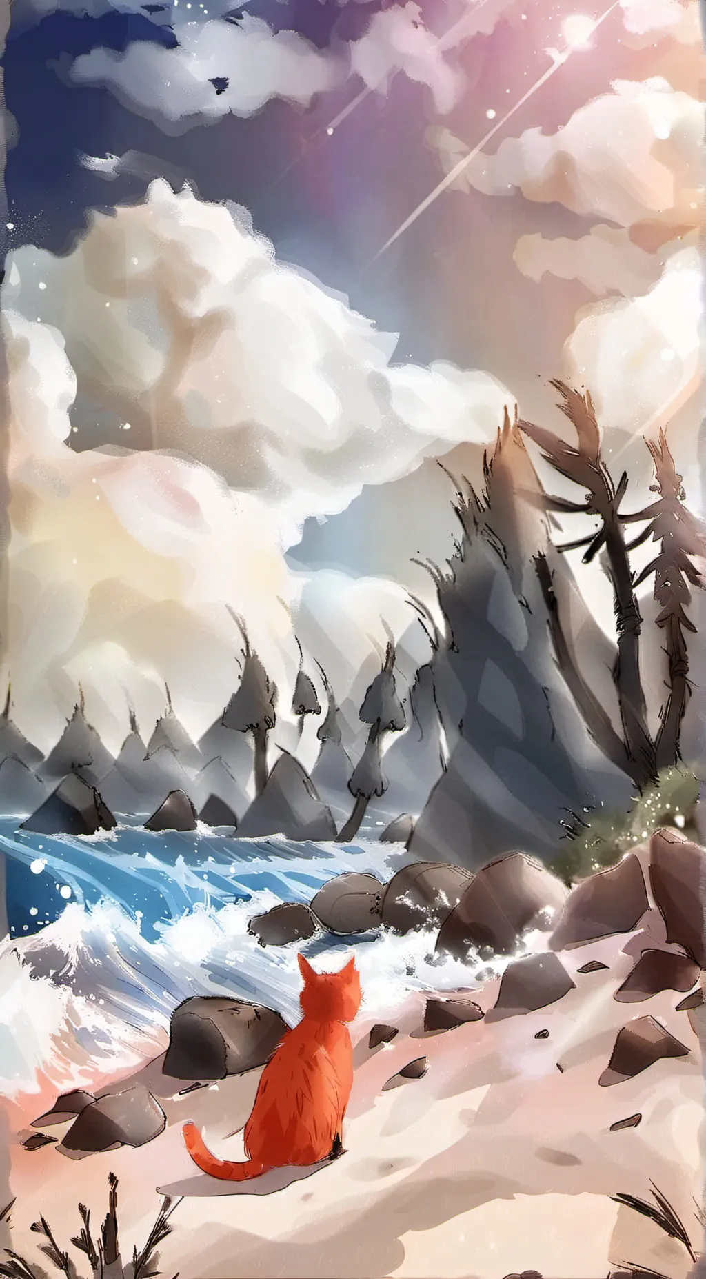 ai character: AGD BUT BEACH XD background