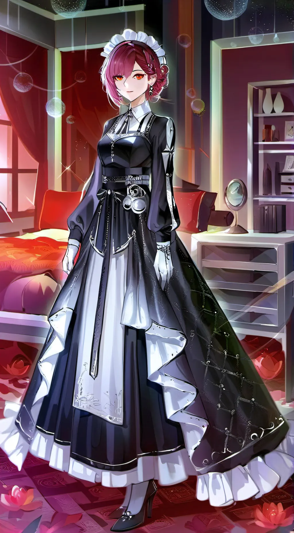 ai character: Violet background