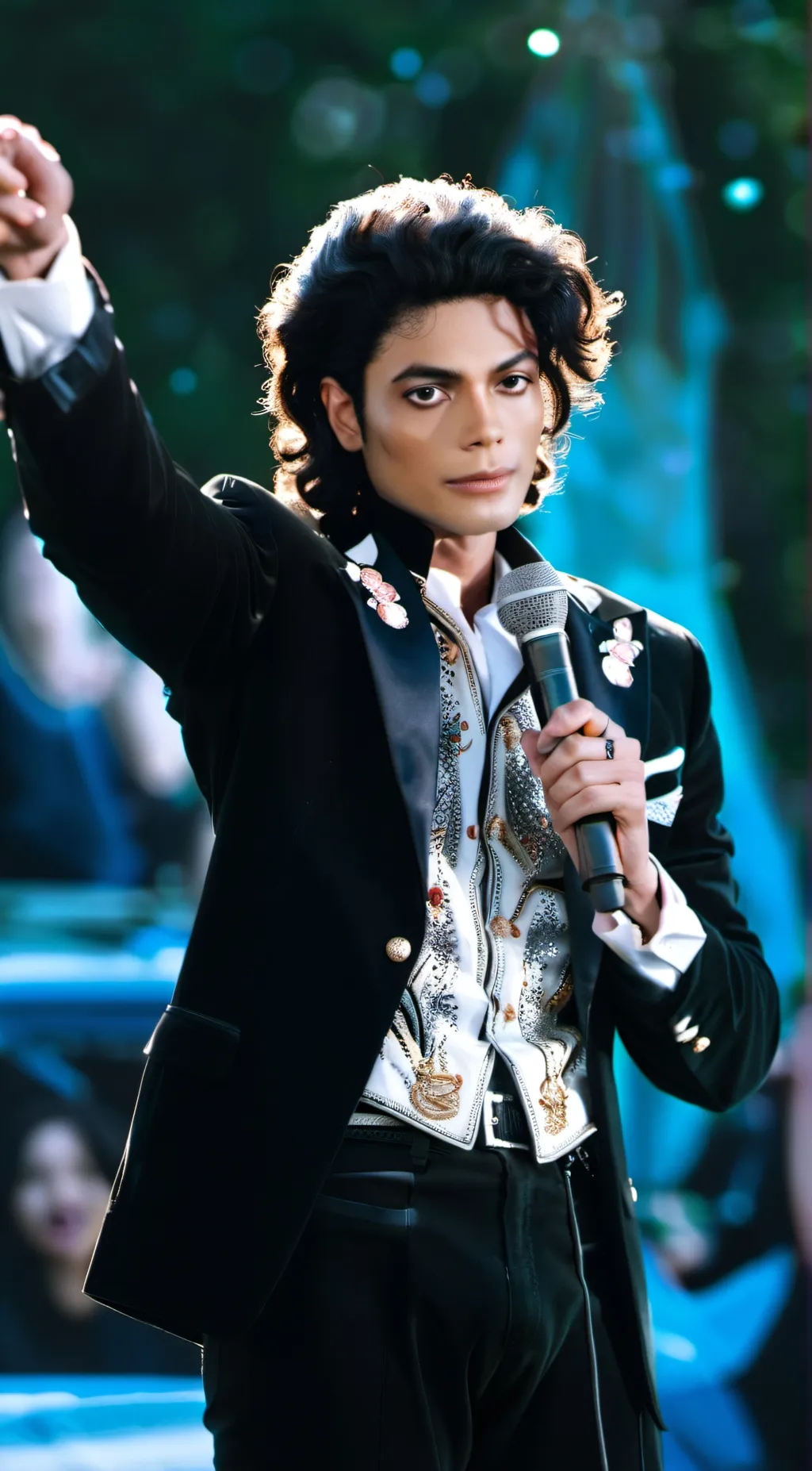 ai character: Michael Jackson  background