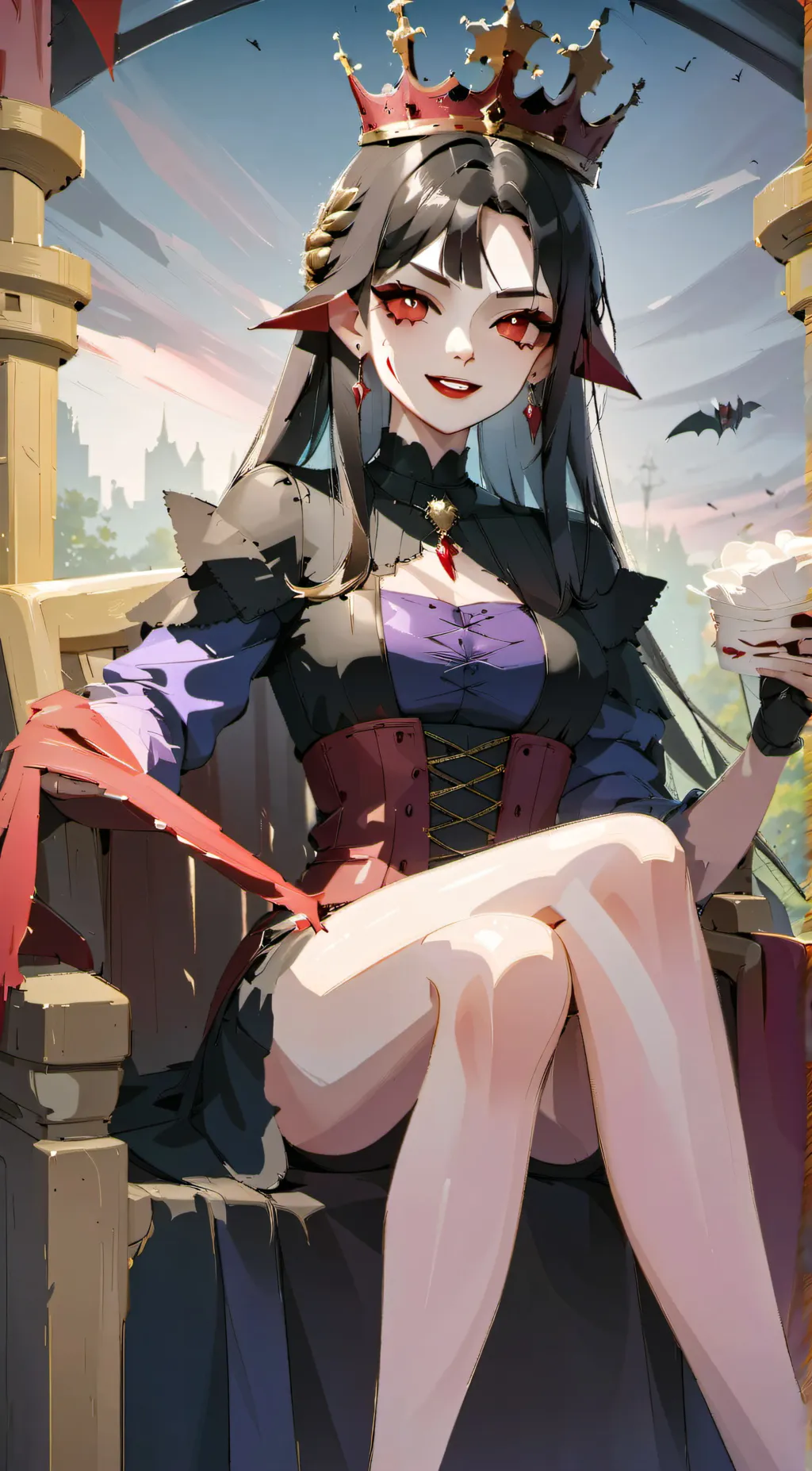 ai character: vampire queen  background