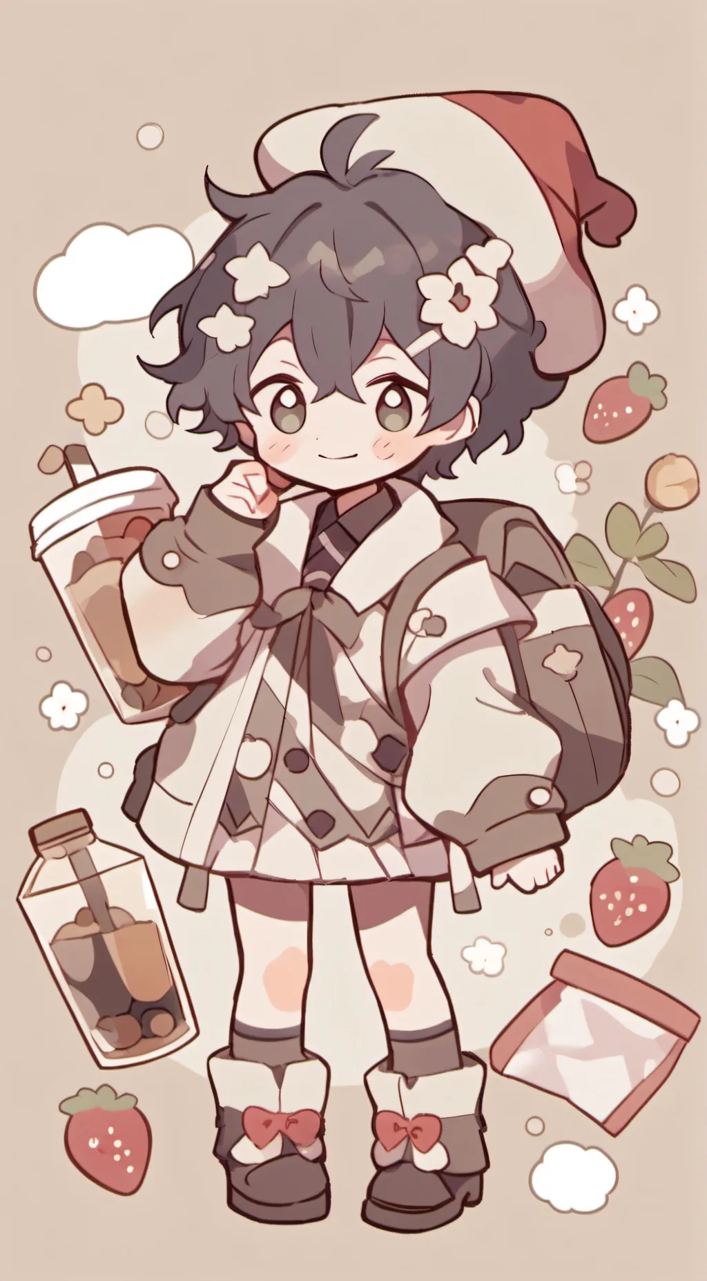 ai character: Mha Christmas  background