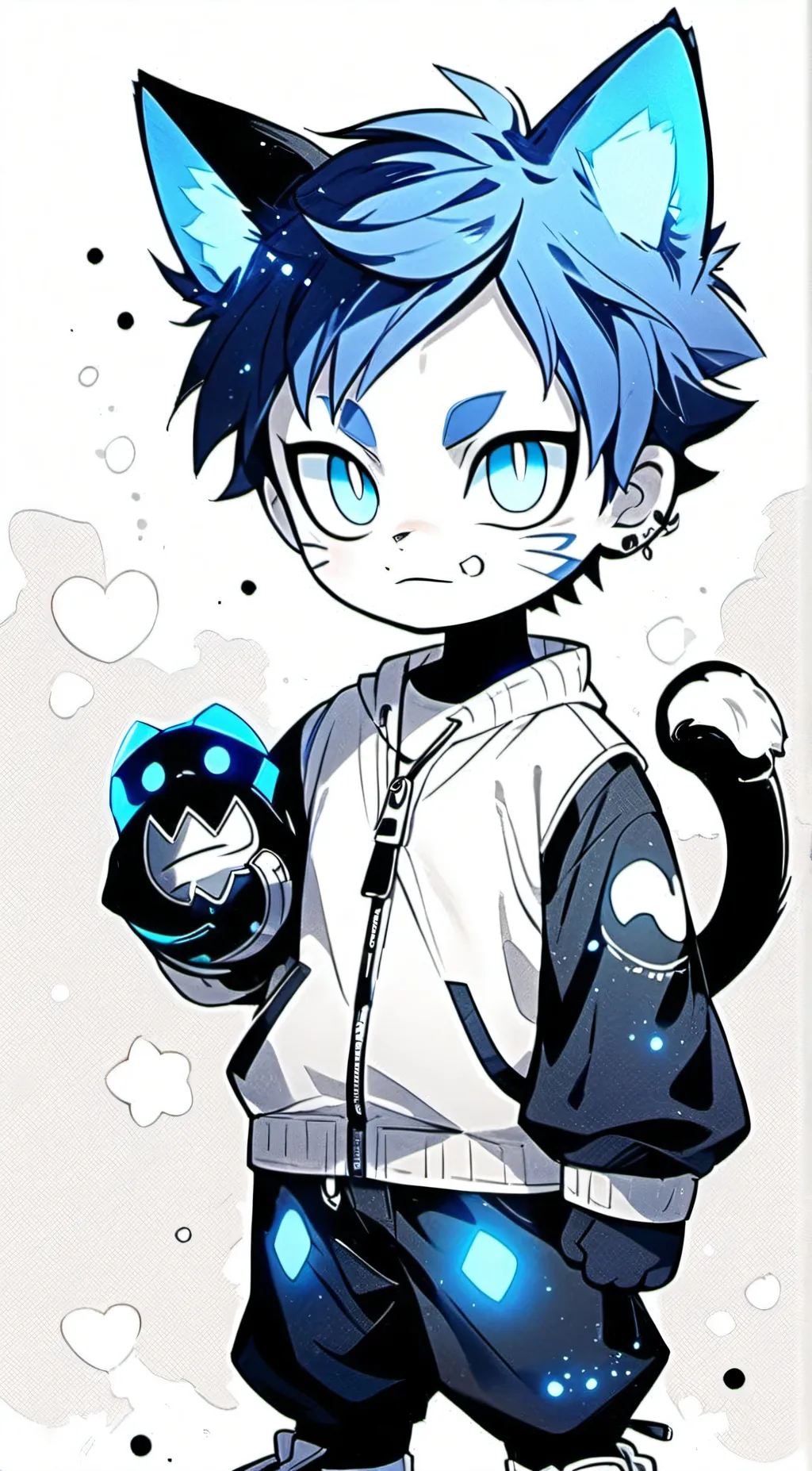 ai character: Cat boy/ pj masks background