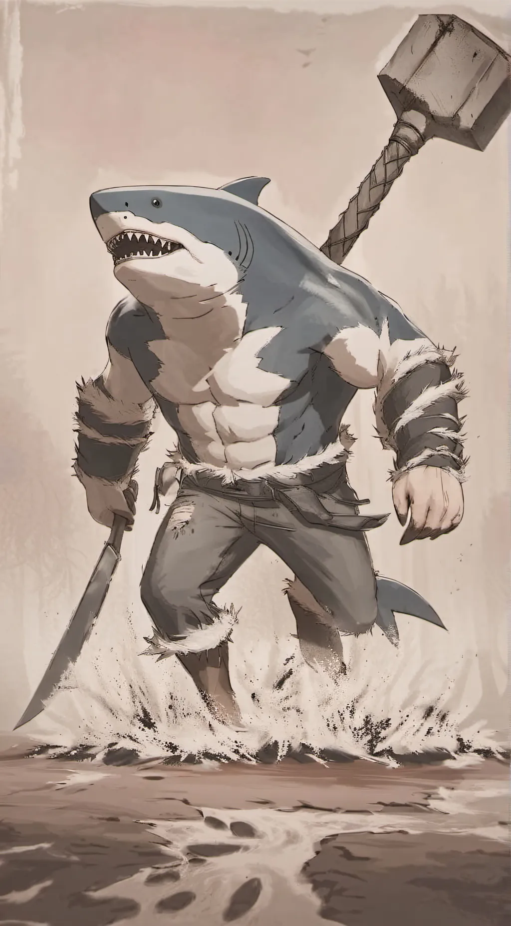 ai character: sharkpolizer background