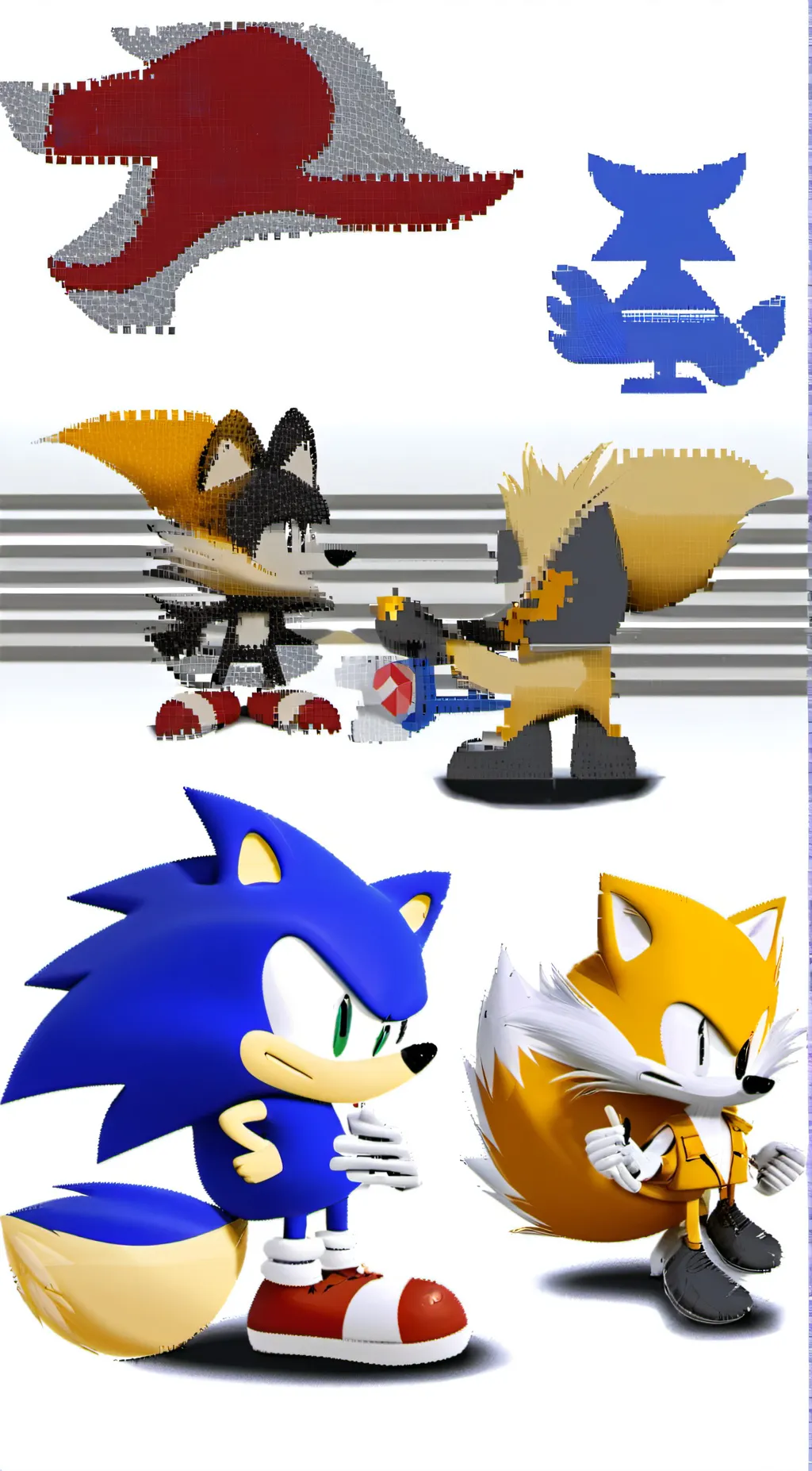 ai character: Sonic and Tails  background