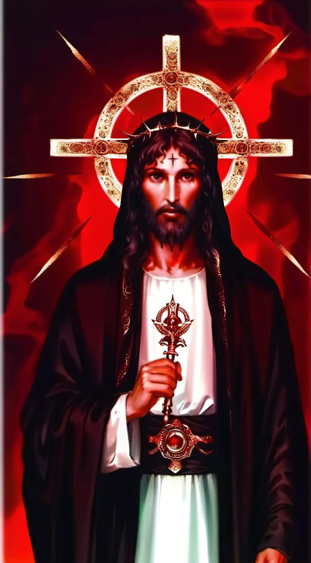 ai character: God Jesus  background