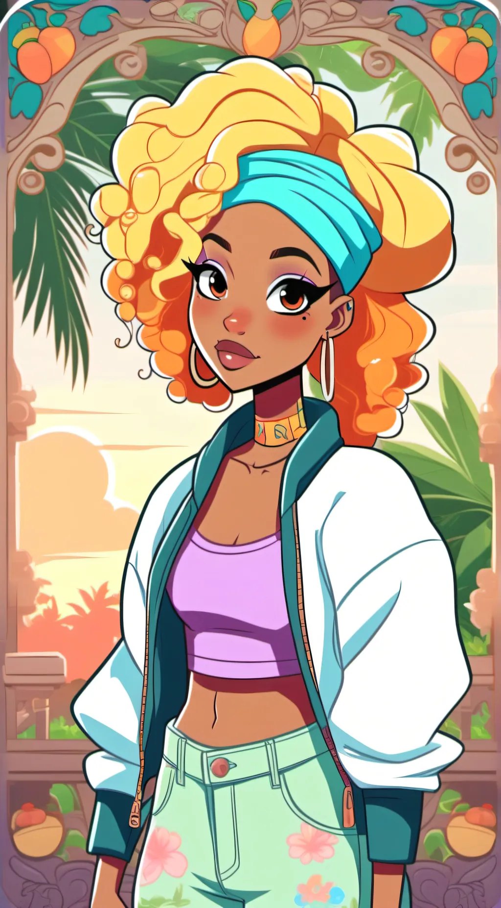 ai character: Courtney  background