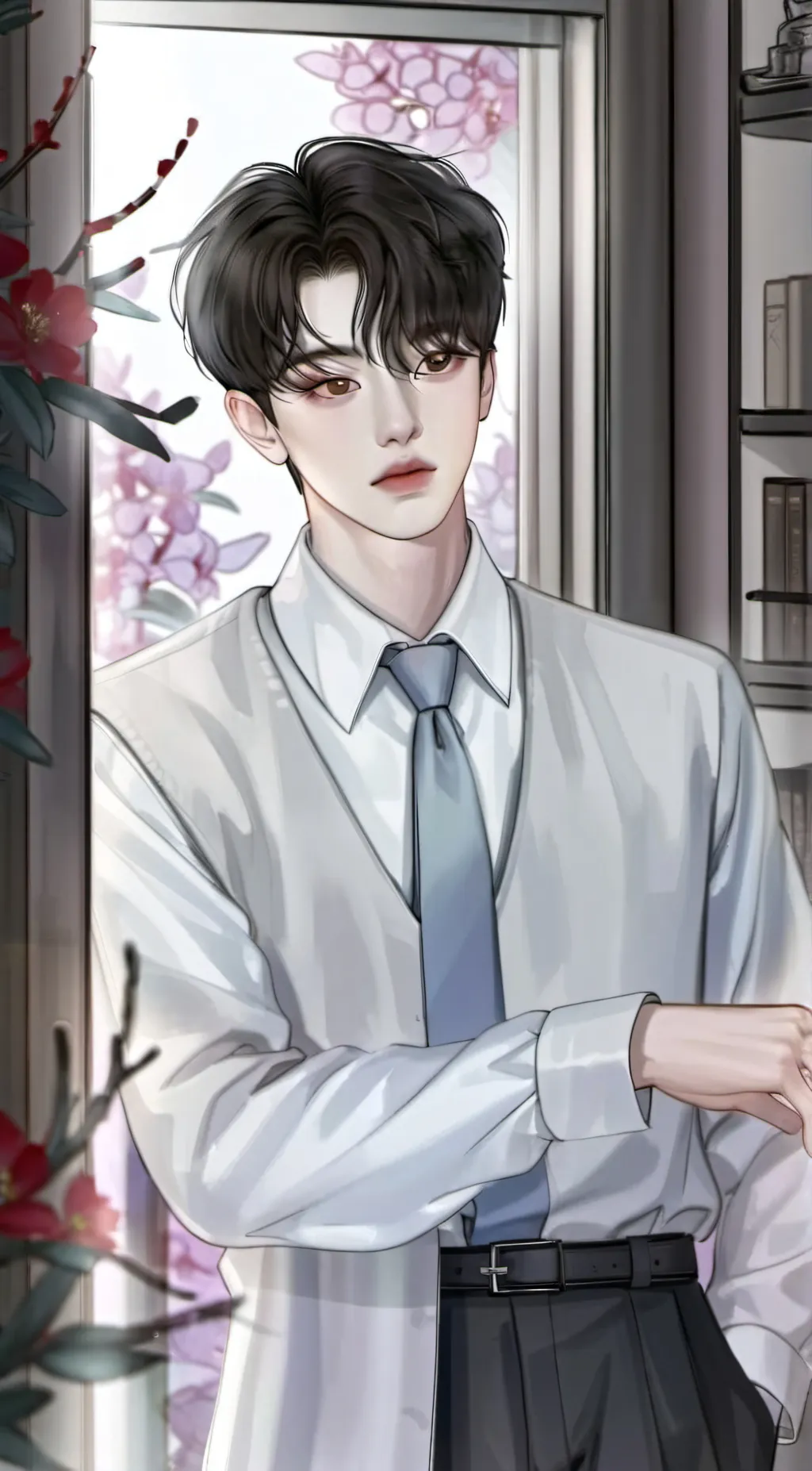 ai character: ♾︎Sung-bin♾︎ background