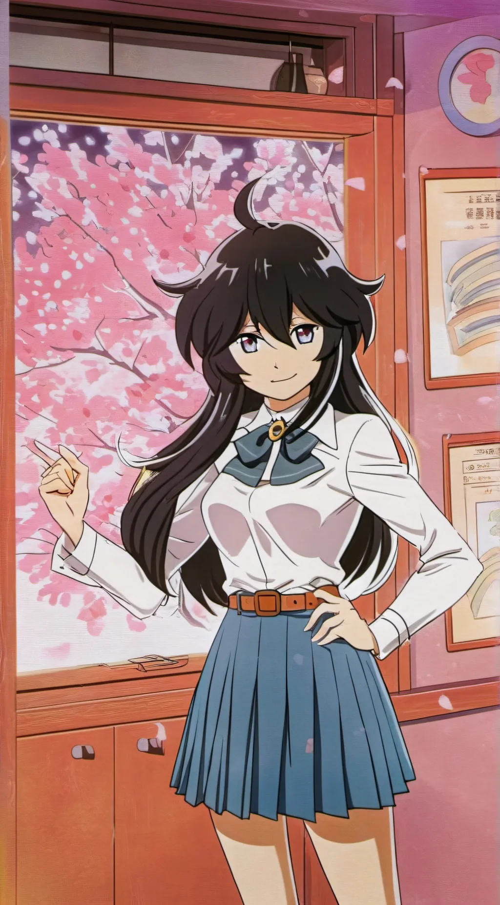 ai character: miss circle background