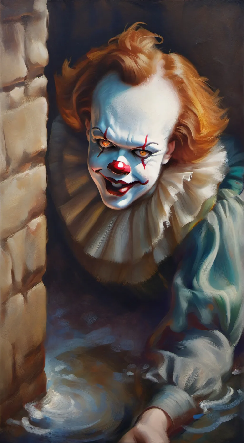 ai character: Pennywise  background