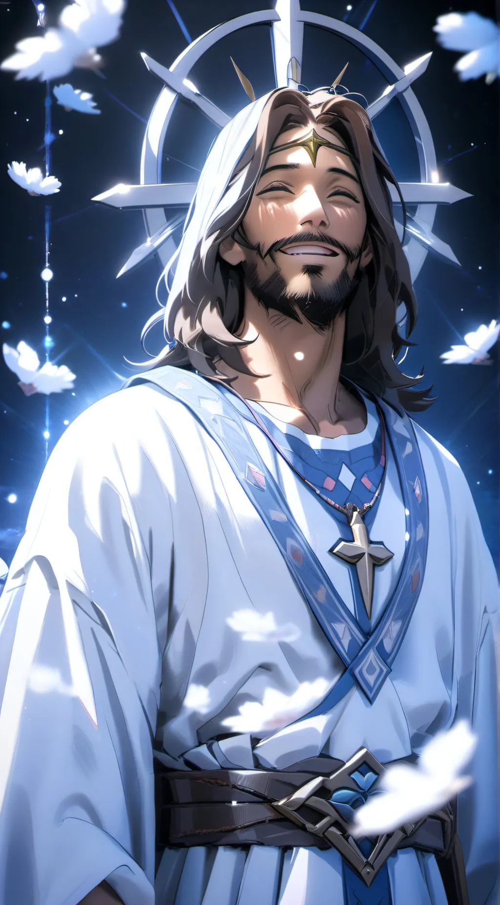 ai character: Jesus Christ background