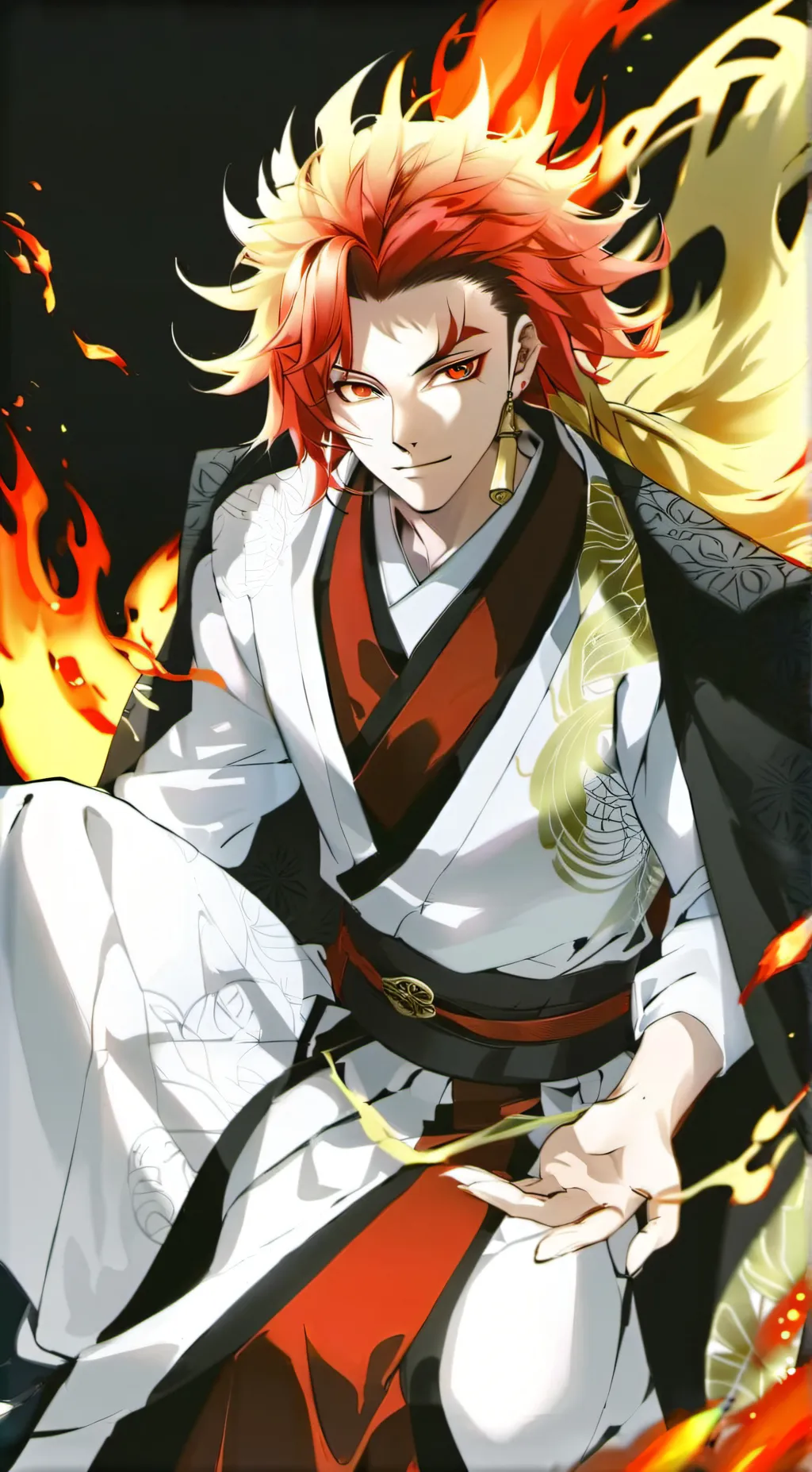 ai character: Kyojuro Rengoku  background