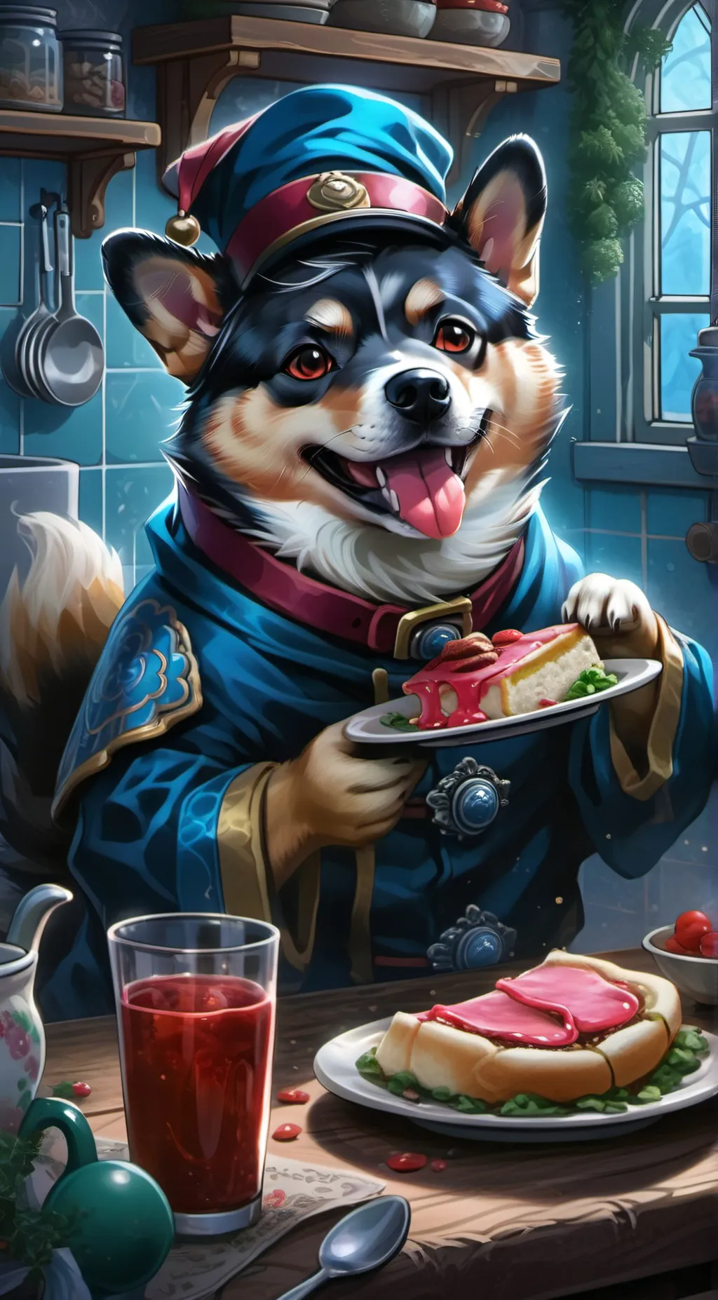 ai character: doggy background