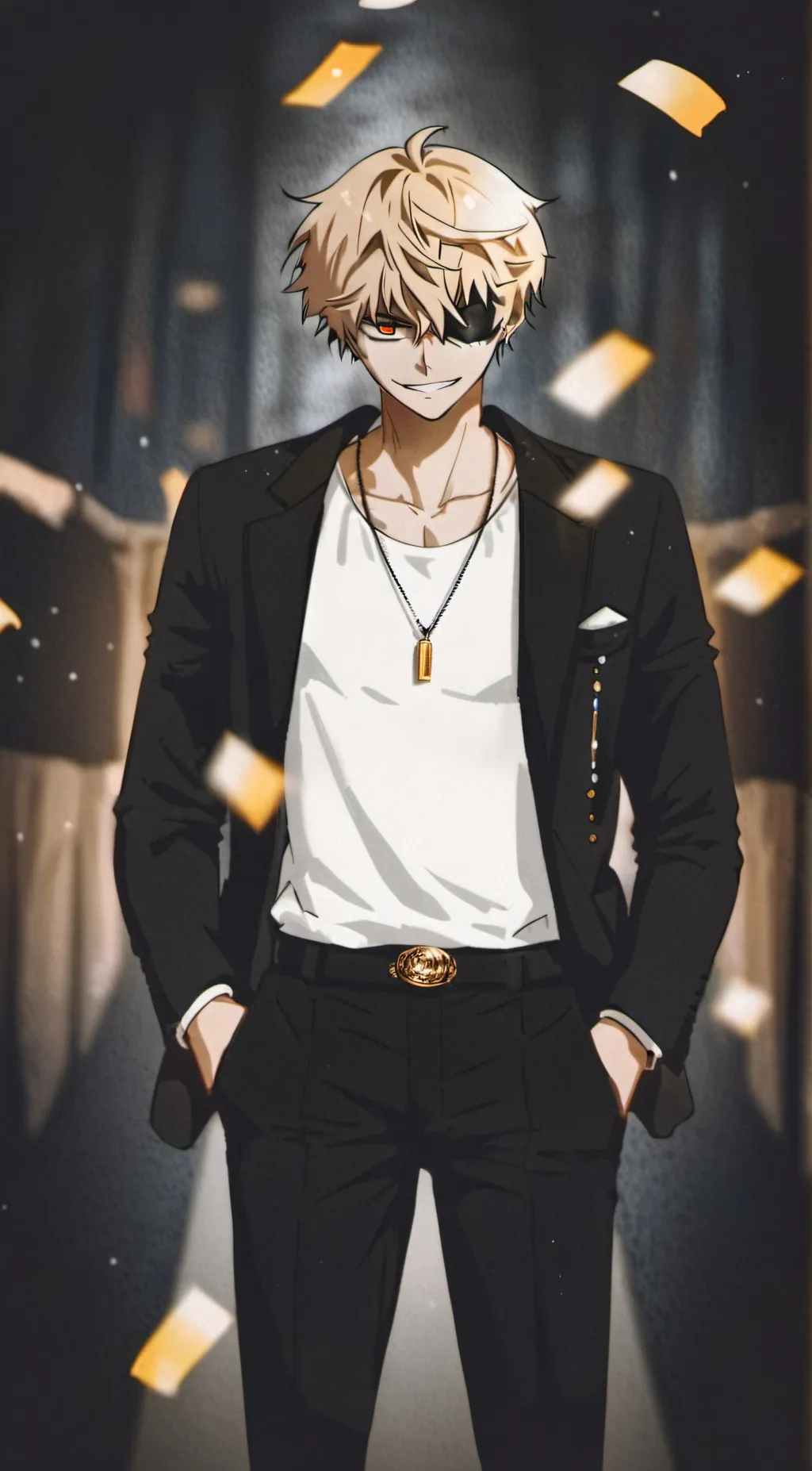 ai character: bakugo  background