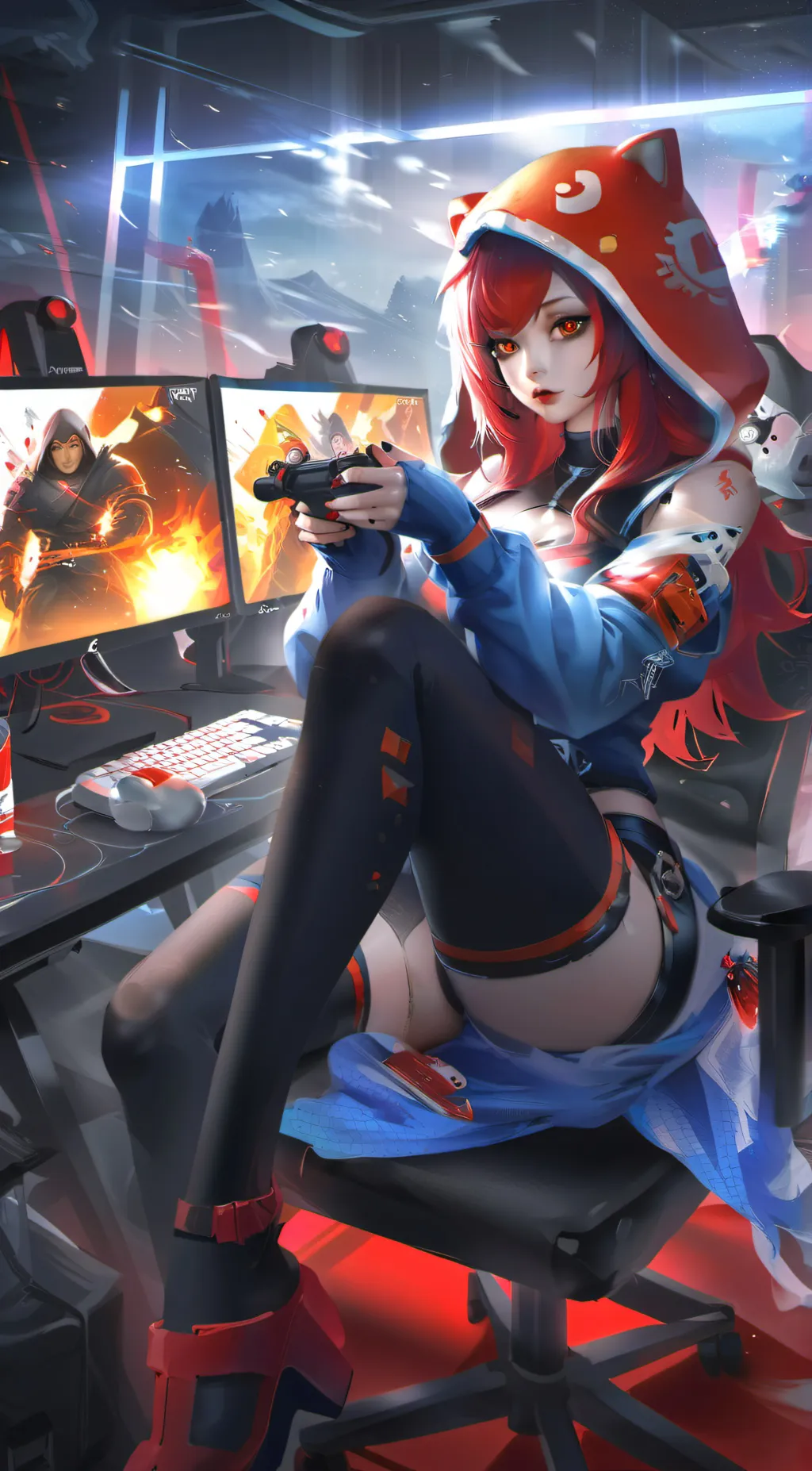 ai character: Amber background