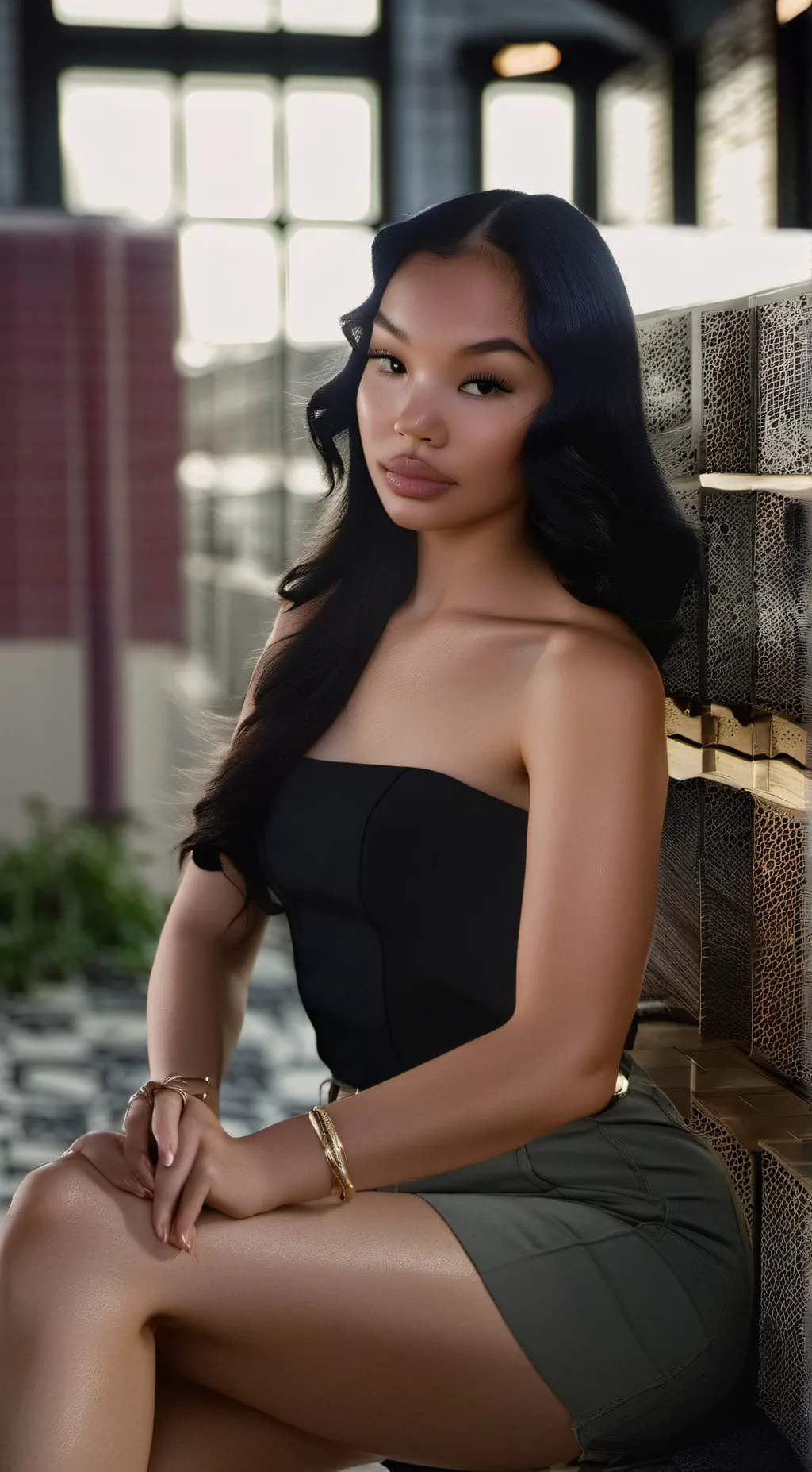 ai character: 👀ẞ3llä👀 background