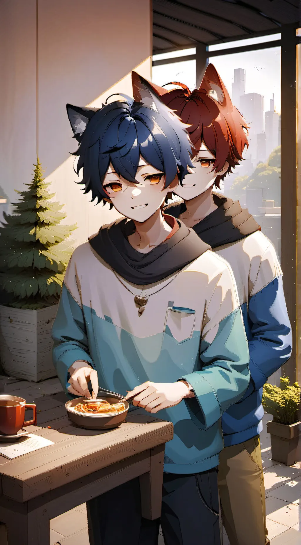 ai character: Max and Elijah💙 background