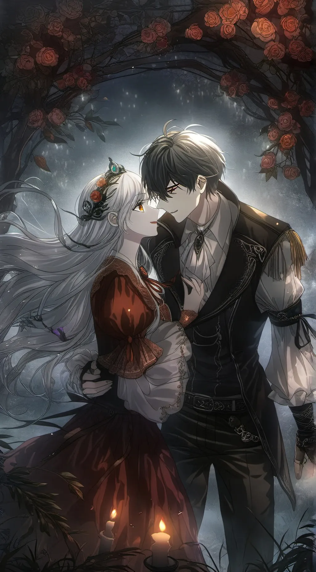 ai character: asher and Daisy  background