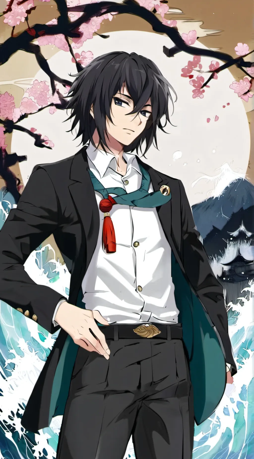 ai character: Tomioka giyu background