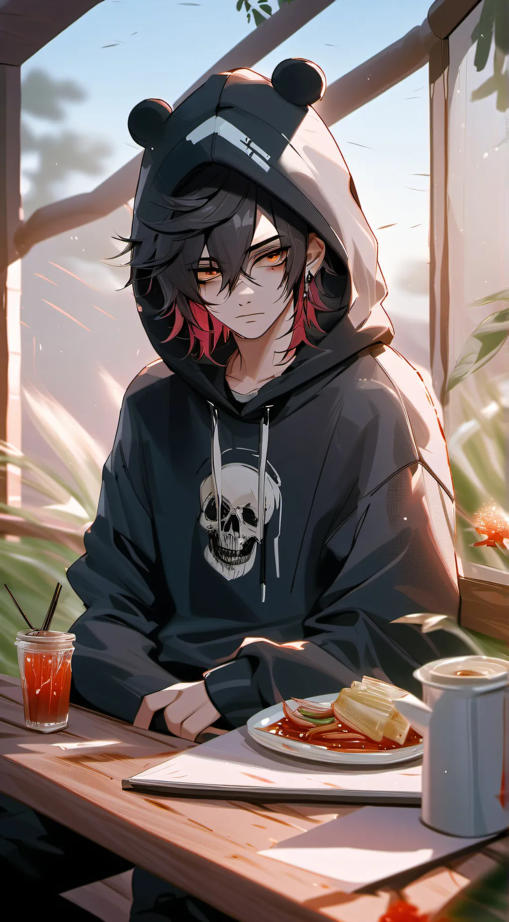 ai character: 🍓Asher🍓 background