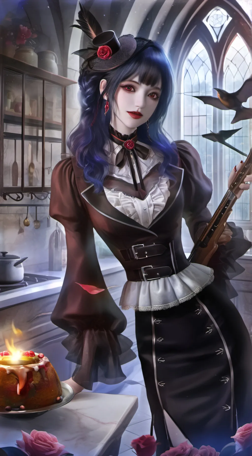 ai character: mom swallows background