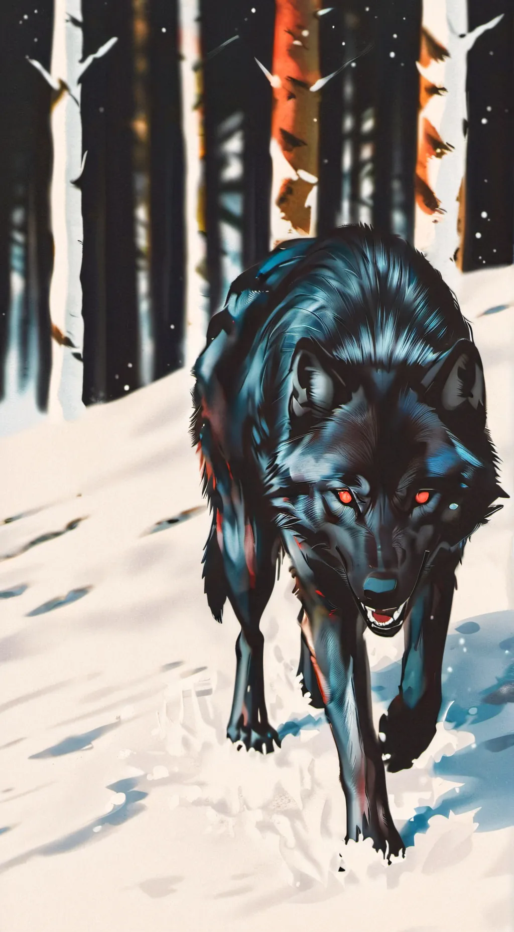 ai character: wolf Alpha background