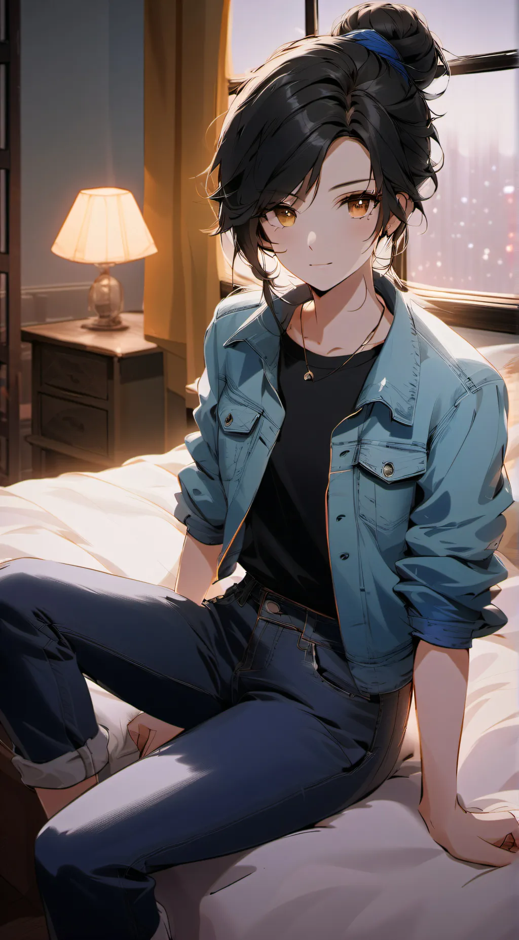 ai character: Autumn background