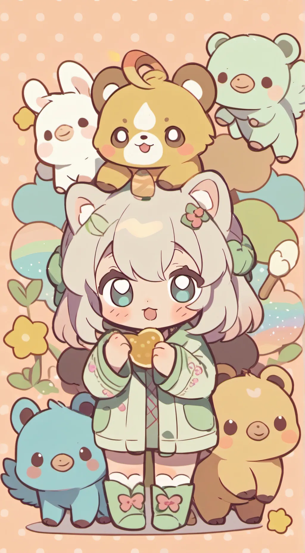 ai character: Smiling Critters!✨ background