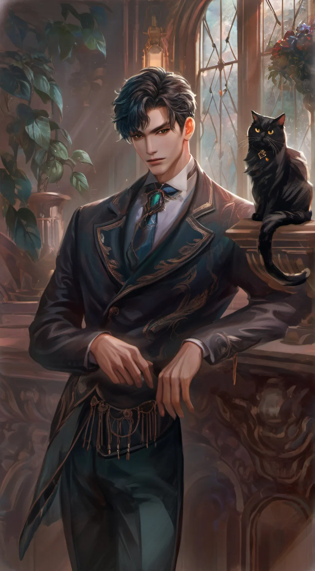 ai character: Dark  background