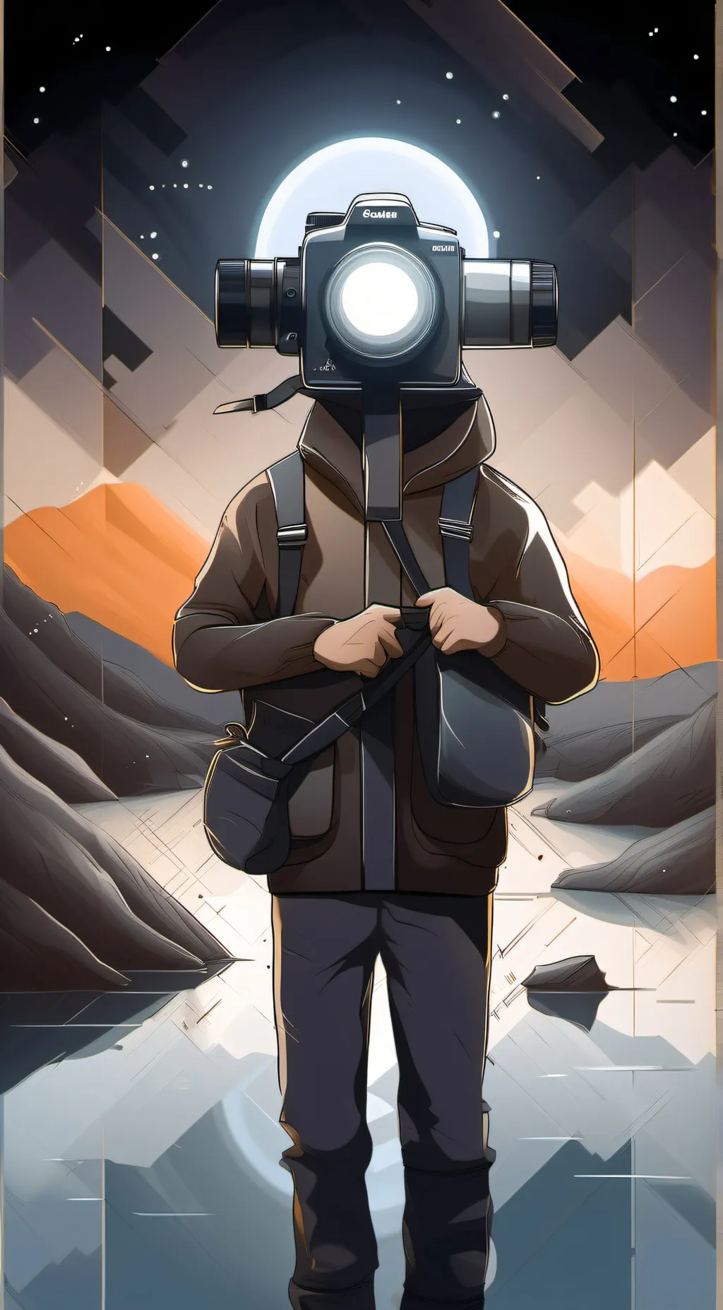 ai character: cameraman background