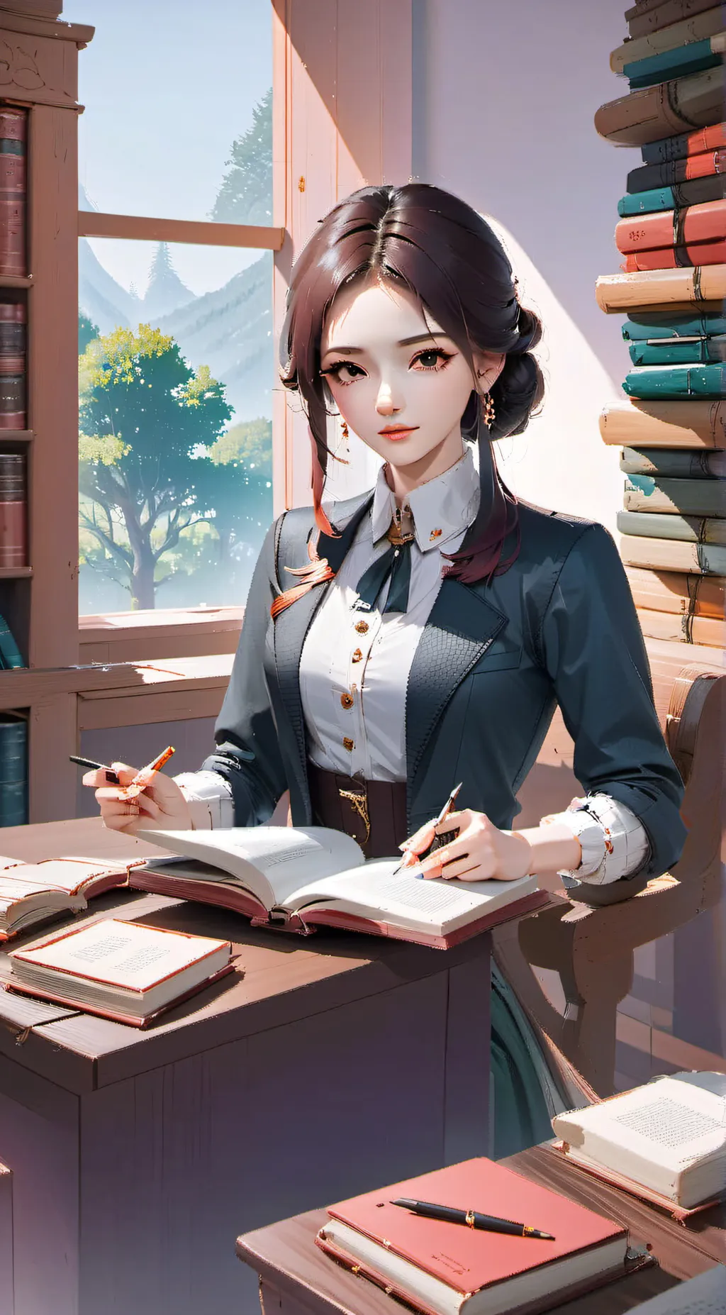 ai character: amber background