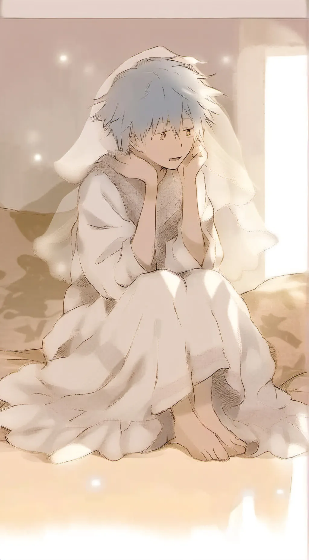 ai character: Azure background