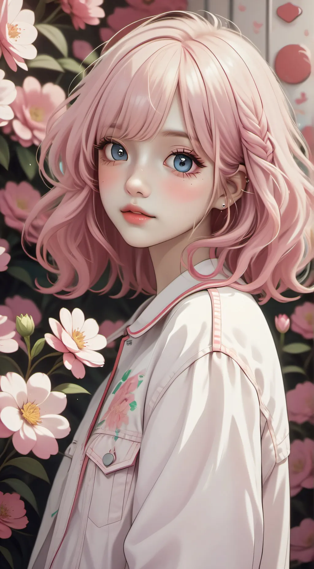 ai character: rose background