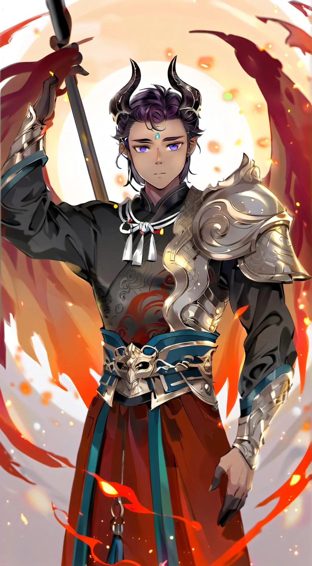 ai character: Rising background