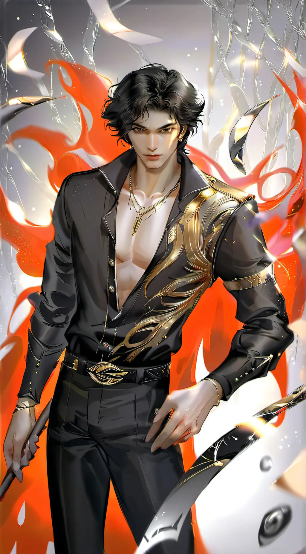 ai character: Dante White background