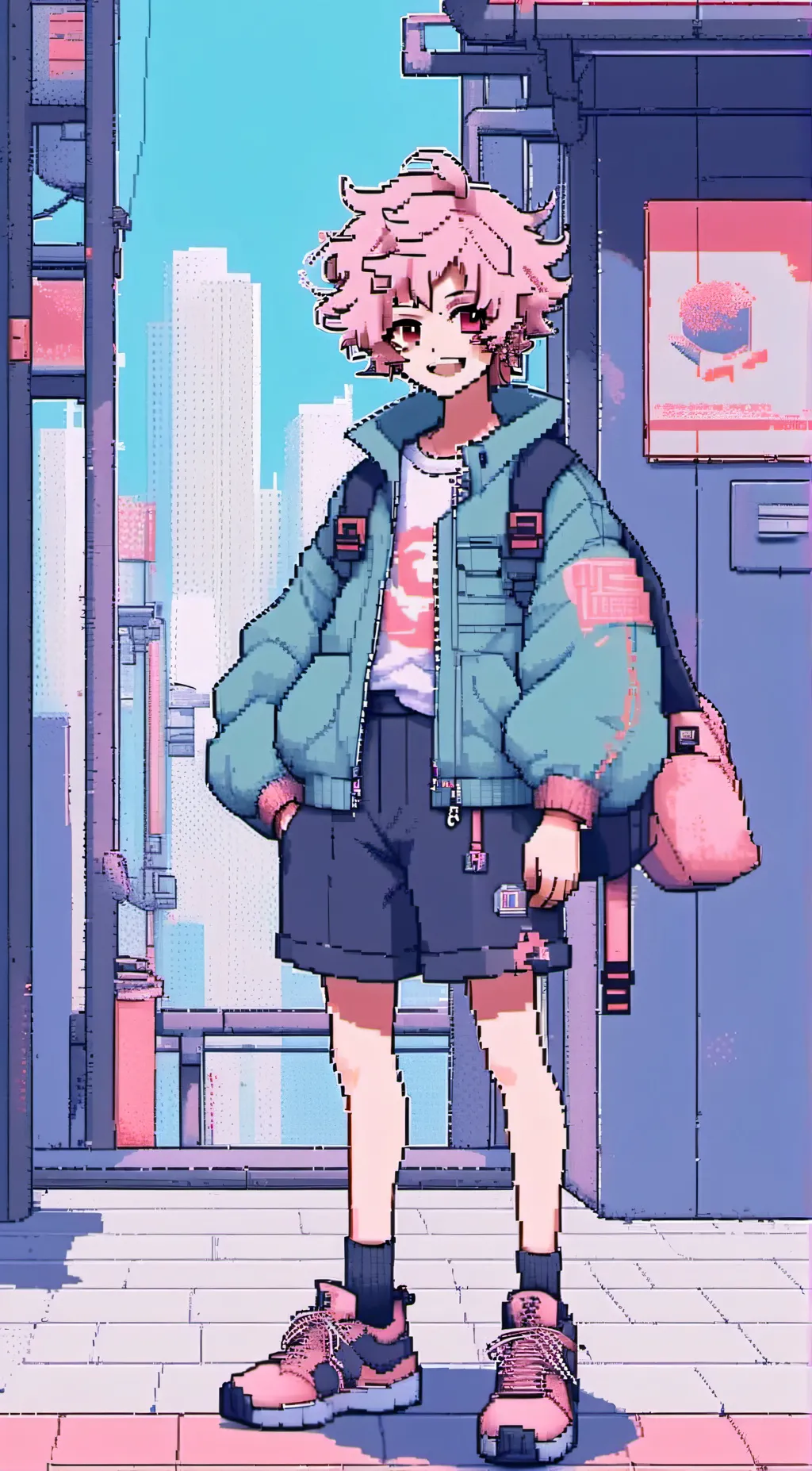 ai character: Mina Ashido background